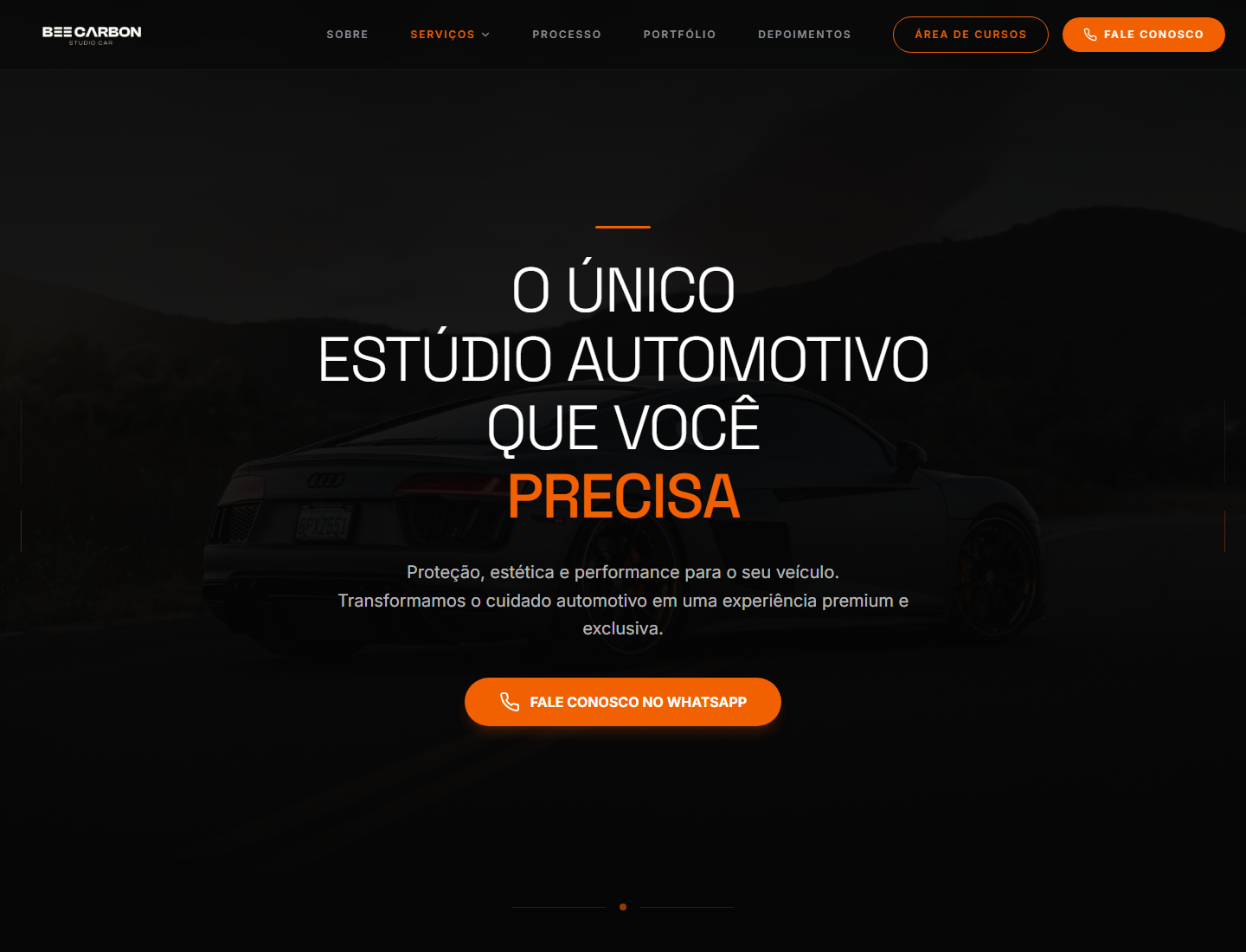 Screenshot do site Bee Carbon